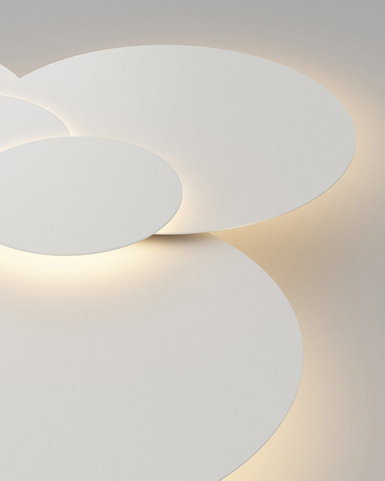 Lámpara de techo LED empotrable 31.5×28 pulg. regulable con control remoto, diseño de disco moderno de acrílico blanco para dormitorio, sala de estar y baño 1