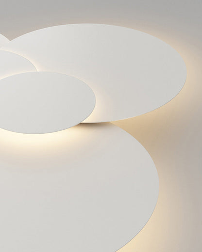 Lámpara de techo LED empotrable 31.5×28 pulg. regulable con control remoto, diseño de disco moderno de acrílico blanco para dormitorio, sala de estar y baño 1