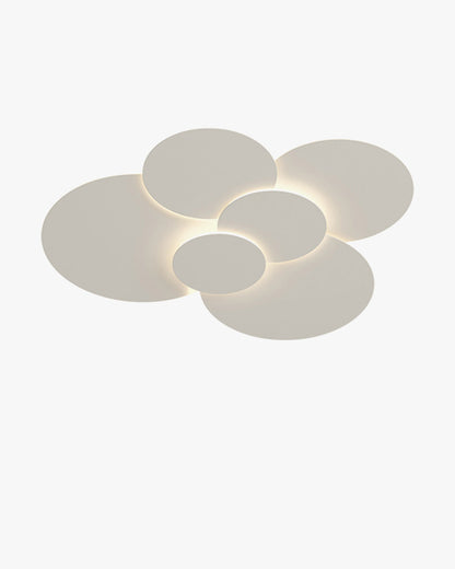 Lámpara de techo LED empotrable 31.5×28 pulg. regulable con control remoto, diseño de disco moderno de acrílico blanco para dormitorio, sala de estar y baño 1