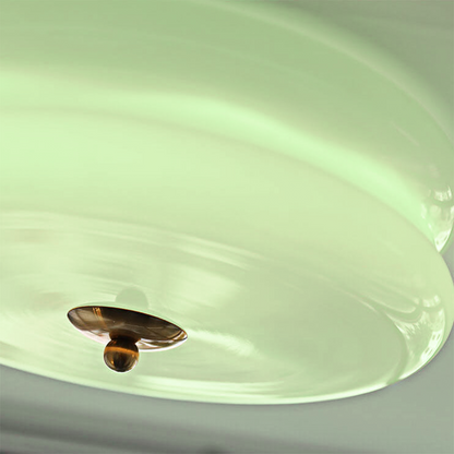 Flush Mount LED Fixture with Adjustable Color Temperature Glass Shade 13 in Diameter for Bedroom Living Room Dining Room Modern Art Deco Sty