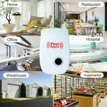 Electronic Pest Deterrent Device – Sonic Wave Technology for Rodents & Insects – Covers Up to 800 sq ft Indoors & Outdoors – Safe for Kids