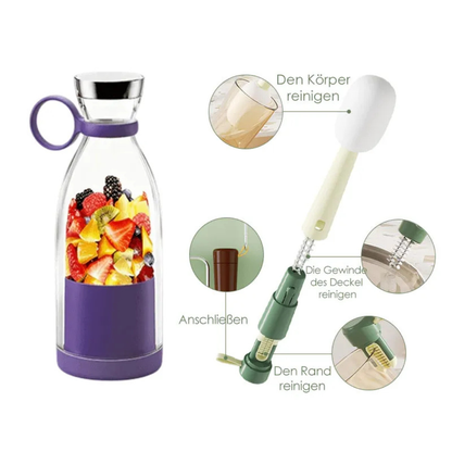 Licuadora personal recargable por USB, botella de 17 oz para batidos de proteínas, licuados, jugos, ideal para llevar, ejercicio, viajes, hogar, oficina y entrenamiento