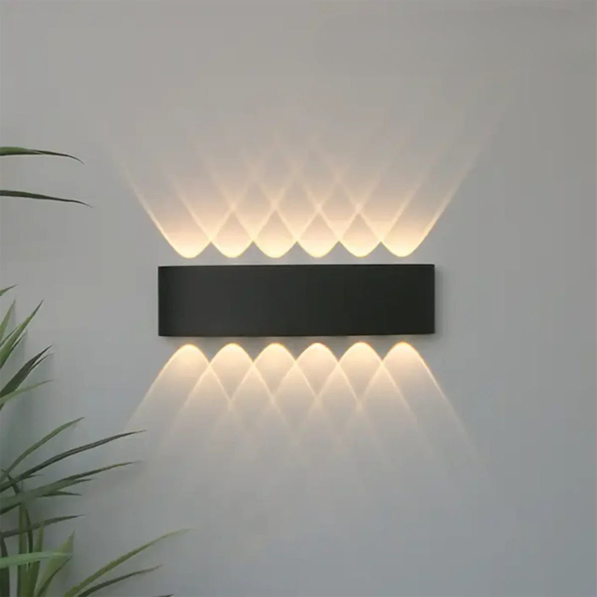 Weatherproof Sconce Fixture 8 in LED Up-Down Beam Black White for Exterior Front Door Hallway Patio Garden Modern Aluminum IP65 Architecture