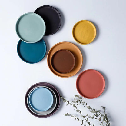 Vibrant Traditional Circular Ceramic Pot Planter