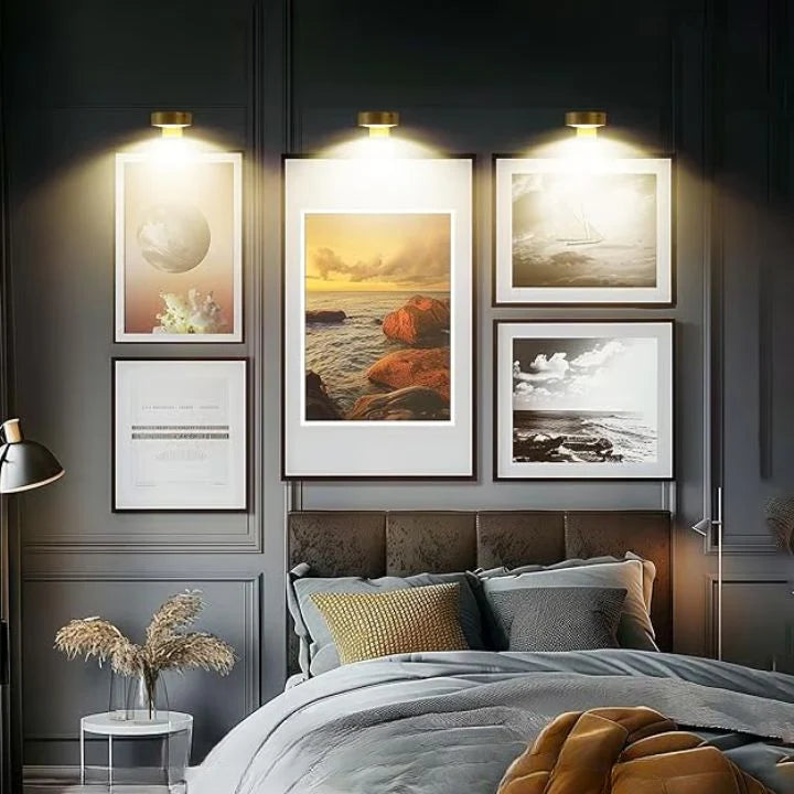 Battery-Powered Picture Light with Remote – Magnetic Mount LED Artwork Spotlight for Frames & Wall Displays