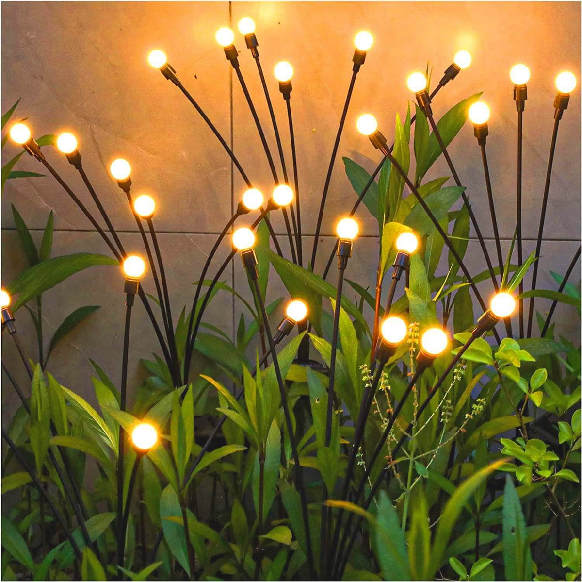 Solar Outdoor Pathway Stake Light White Modern LED Garden Lamp Auto On/Off 6 8 10 LEDs Wireless Walkway Patio Yard Deck Lighting