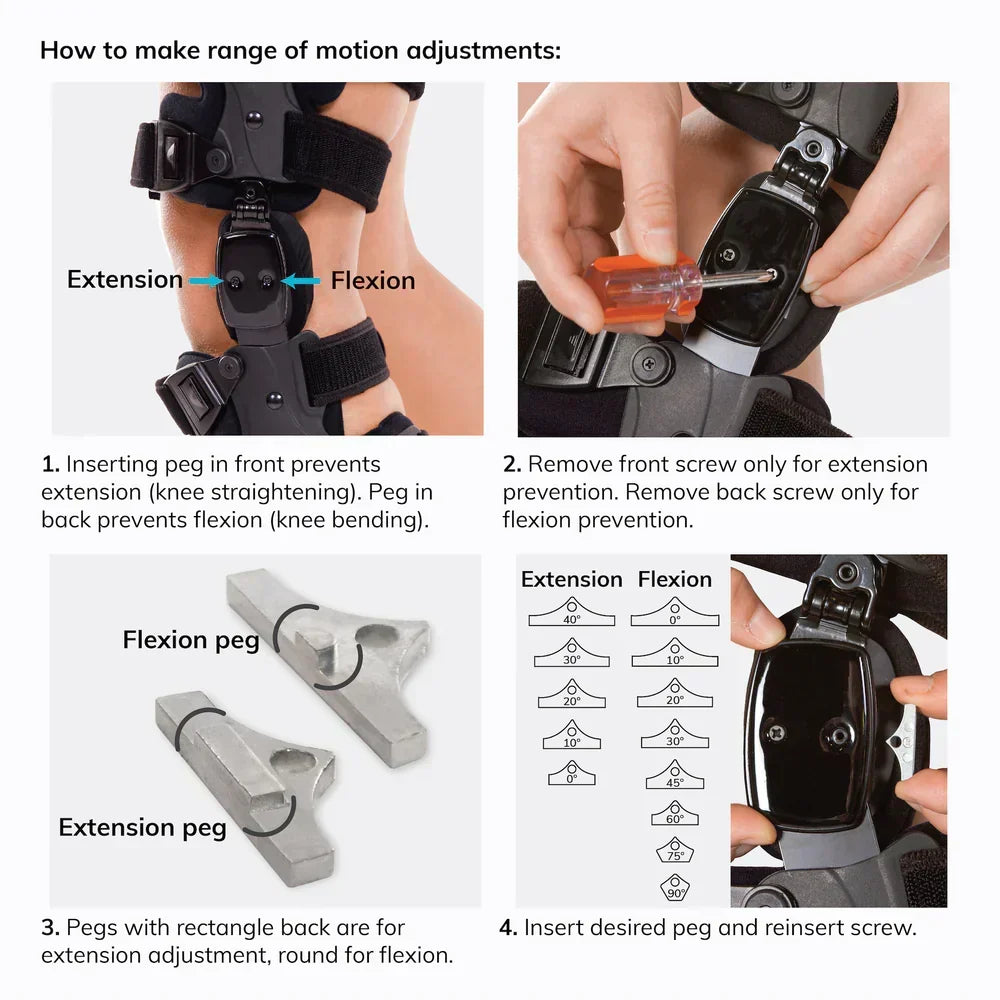 Adjustable Knee Brace for Arthritis Pain Relief with Hinged Support & Range of Motion Control for Medial Lateral Osteoarthritis | Unloader S