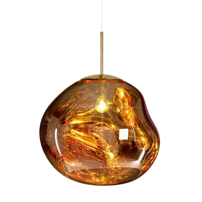 Organic Acrylic Pendant Light with Flowing Form for Dining Room & Bedroom – E27 LED Hardwire Ceiling Fixture