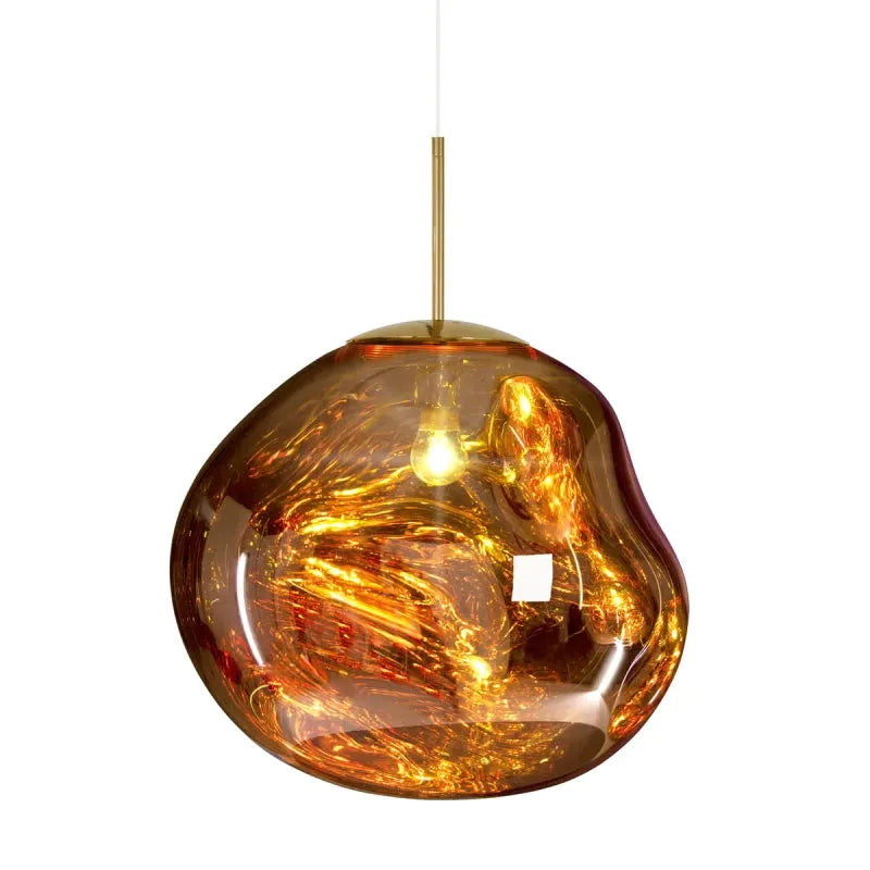 Molten Acrylic Hanging Light Fixture 15 in Warm Glow E27 Socket for Dining Room Kitchen Island Above Table Modern Sculptural Ceiling Lamp Or