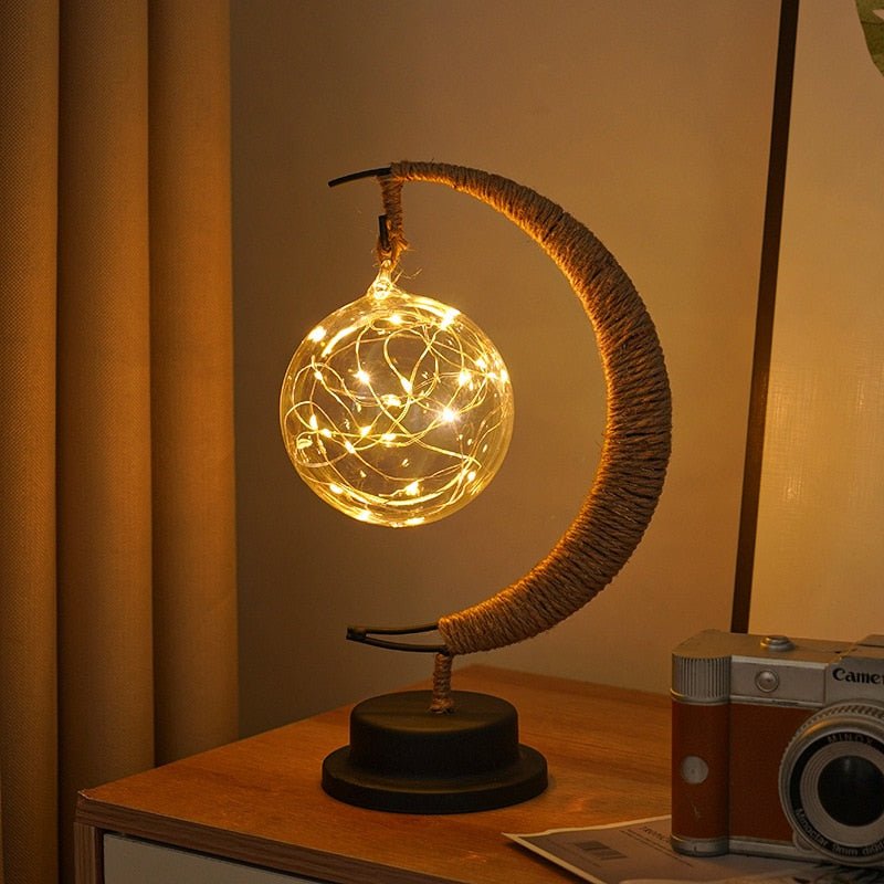 Moon Light Table Lamp – Celestial Night Light with Soft Glow, Battery Operated for Home Decor