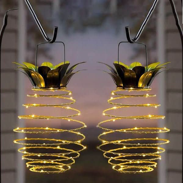 TROPICBEAM – Linterna solar de piña para un resplandor nocturno acogedor