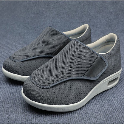 Extra-Wide Adjustable Velcro Shoes for Swollen Feet with Memory Foam Insoles – Breathable Diabetic-Friendly Slip-Resistant Sneakers for