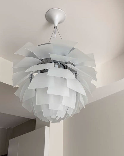 Layered Metal Fixture 19 in Wide Warm White E27 Socket Adjustable Height Kitchen Island Dining Room Cord Suspended Overhead Lighting Texture