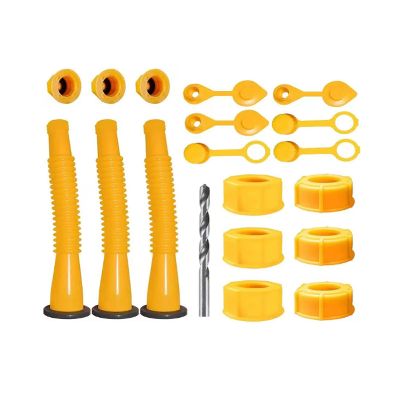 Fuel Container Replacement Spout Kit with Bendable Hose for Gas Cans – Universal Fit Pouring Nozzle Set