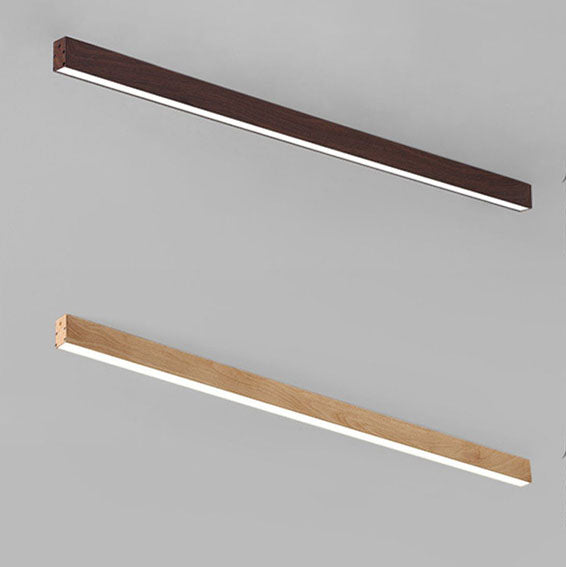 Hardwired Linear LED Ceiling Light with Natural Aluminum Frame & Acrylic Diffuser for Living Room, Bedroom & Entryway