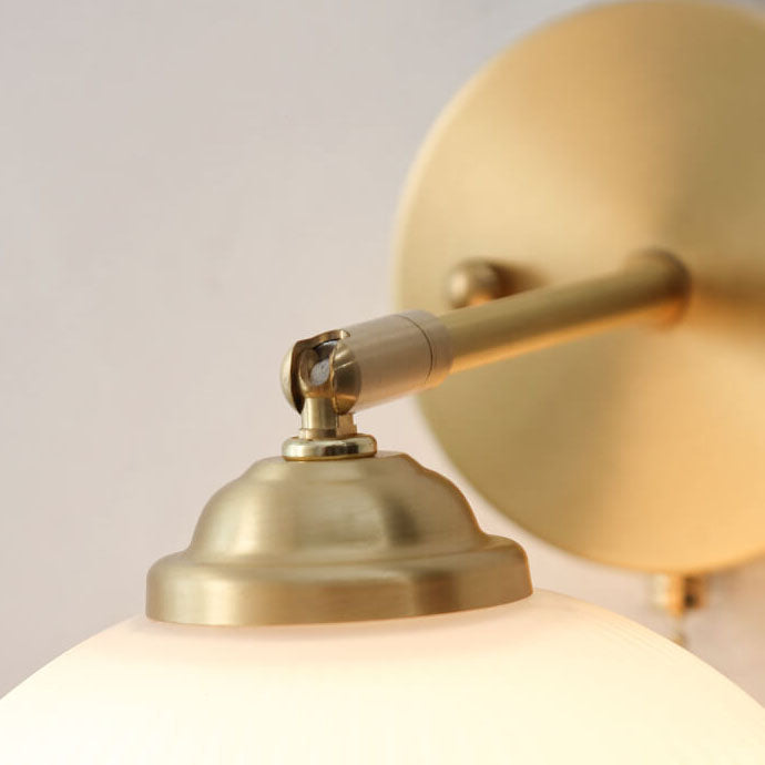 Compact Sconce Light Fixture White Shade Brass Accent 6 inch Wide for Bedroom Hallway Reading Nook Ambient Lighting E26 Socket Modern Minima