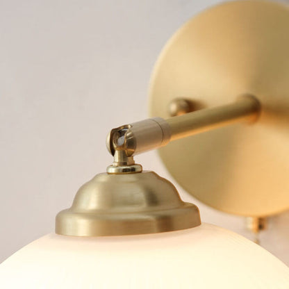 Compact Sconce Light Fixture White Shade Brass Accent 6 inch Wide for Bedroom Hallway Reading Nook Ambient Lighting E26 Socket Modern Minima