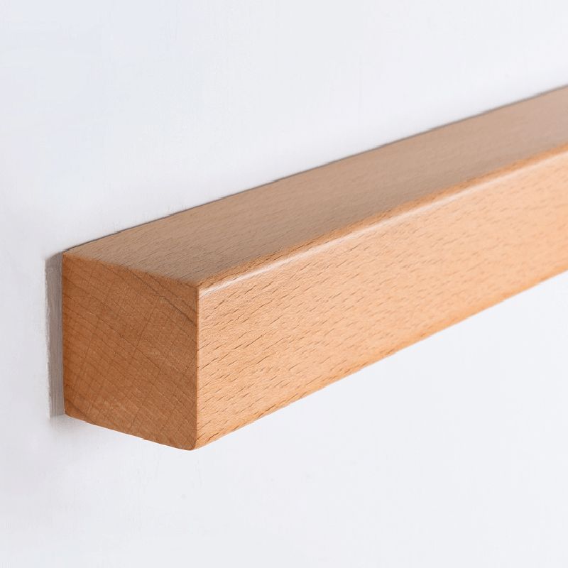 Aplique de pared LED rectangular de madera con pantalla de acrílico para dormitorio y sala de estar | Luz de espejo minimalista moderna