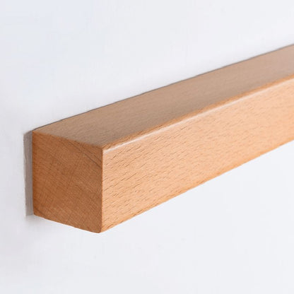 Aplique de pared LED rectangular de madera con pantalla de acrílico para dormitorio y sala de estar | Luz de espejo minimalista moderna