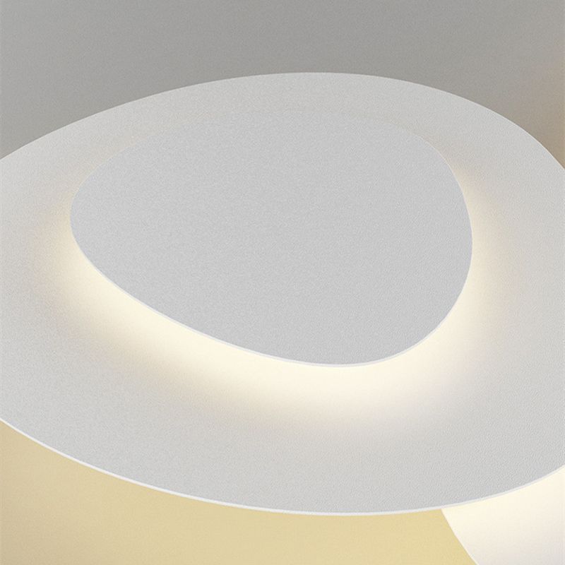Modern White Cloud Metal Ceiling Light Flush Mount for Bedroom Living Room Dining Room | Dimmable LED Surface Mount Fixture