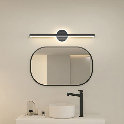 Modern LED Wall Sconce Round or Square Metal Bathroom Vanity Light Fixture with Silicone Diffuser