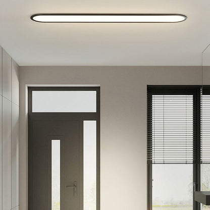 Oval LED Flush Mount Ceiling Light Fixture Modern Minimalist Metal & Acrylic Dimmable 16-31 Inch for Bedroom Living Room Dining Room