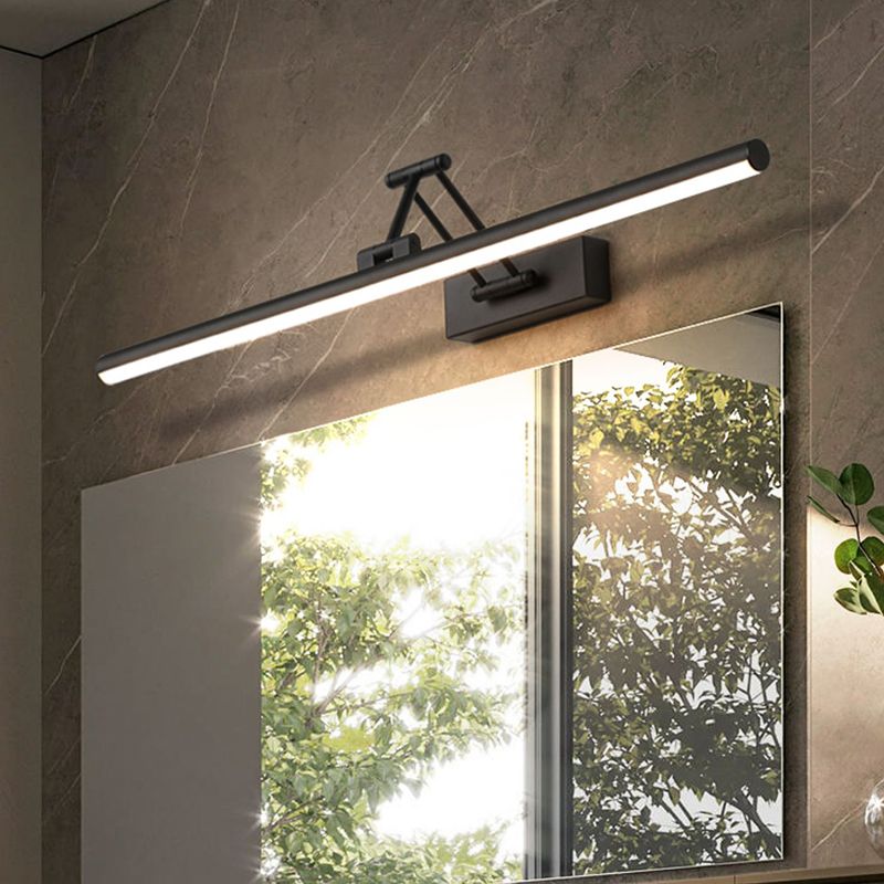 LED Vanity Light Fixture with 3 Color Modes for Bathroom Mirror 39 in Black Wall Mount IP44 Rated Modern Linear Lighting Bar for Makeup Groo