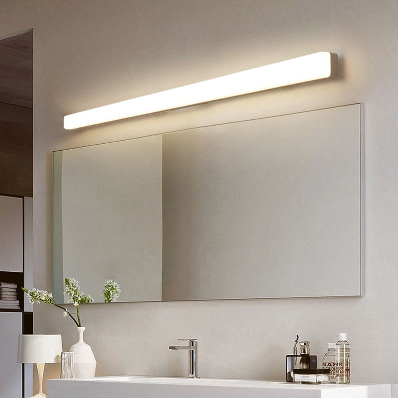 Lámpara de pared LED moderna para baño, aplique de acrílico blanco para espejo, grado de protección IP44