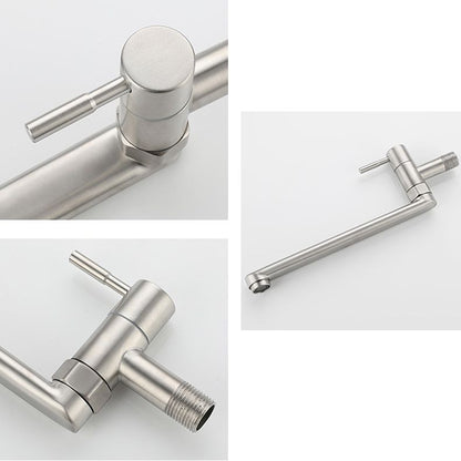 Grifo giratorio de acero inoxidable para montaje en pared – Llenador de ollas monomando para cocina