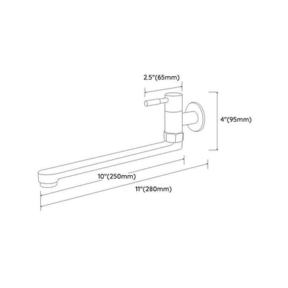 Grifo giratorio de acero inoxidable para montaje en pared – Llenador de ollas monomando para cocina