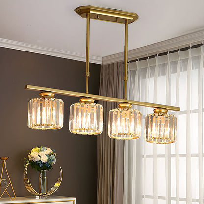Multi-Light Overhead Fixture with Clear Glass Globes for Dining Tables & Islands – Adjustable Drop, Black Metal Frame, E27 Socket – Contempo