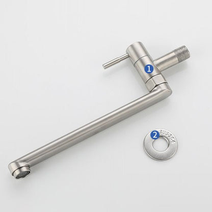 Grifo giratorio de acero inoxidable para montaje en pared – Llenador de ollas monomando para cocina