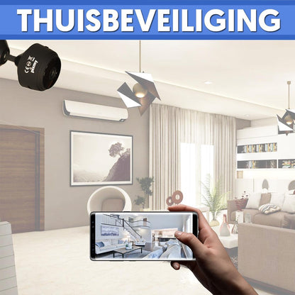 Wireless Mini Security Camera HD 1080P Indoor Home Monitoring System with Night Vision 150-Degree Wide Angle View Rechargeable WiFi Surveill