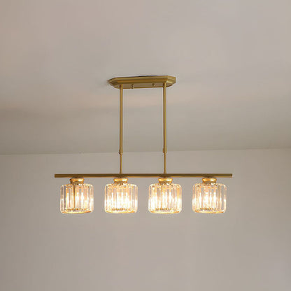 Multi-Light Overhead Fixture with Clear Glass Globes for Dining Tables & Islands – Adjustable Drop, Black Metal Frame, E27 Socket – Contempo