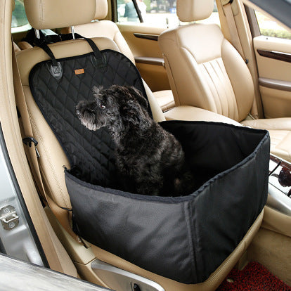 PawJourney | Funda impermeable para asiento de coche para mascotas con acolchado grueso | Protección ideal para asientos delanteros
