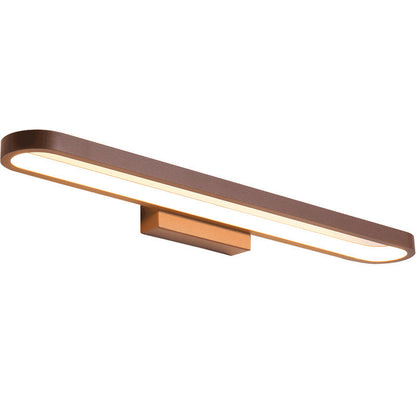 Linear LED Vanity Light for Bathroom Mirror 31-Inch Aluminum Coffee Brown Modern Wall Sconce for Makeup Grooming Dressing Table Fixed Mount