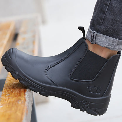 Steel Toe Work Boots Orthopedic Safety Shoes Anti-Fatigue with Arch Support for Construction Warehouse Factory