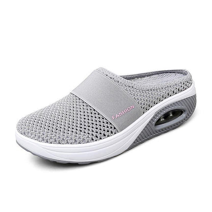 Cushioned Slip-On Sneakers with Arch Support for All-Day Walking Comfort Women's Breathable Mesh Athletic Shoes