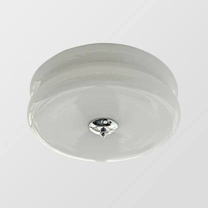Lámpara LED de techo empotrada redonda con 3 temperaturas de color, de metal y vidrio, 5 pulgadas de altura, para dormitorio, comedor y cocina, con interruptor Kelvin ajustable