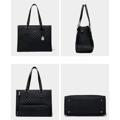 Bolso tote acolchado con cartera de mano | Diseño elegante y espacioso para el trabajo y los viajes