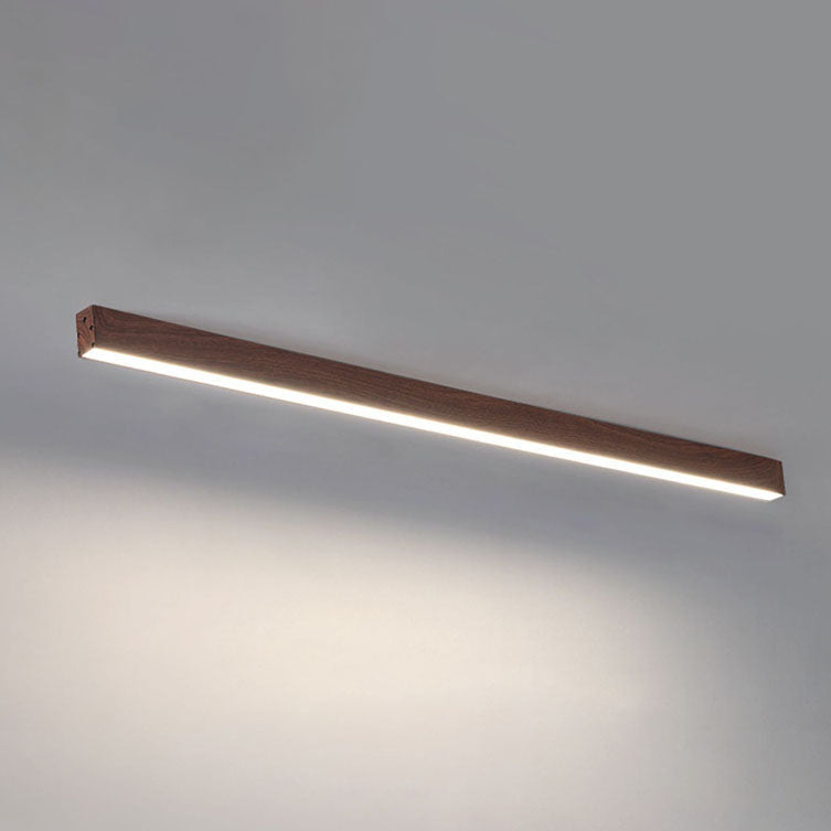 Hardwired Linear LED Ceiling Light with Natural Aluminum Frame & Acrylic Diffuser for Living Room, Bedroom & Entryway