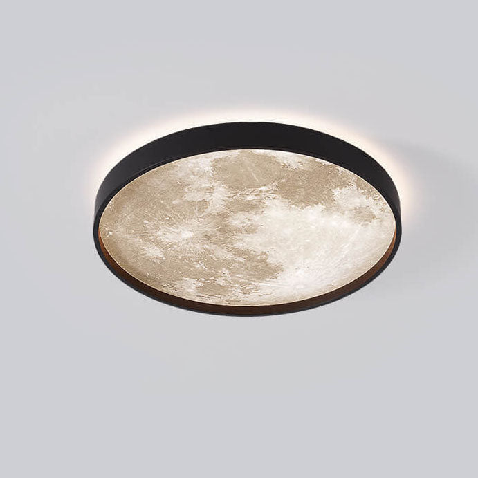 LED Flush Mount Ceiling Fixture with Remote Control - Acrylic Disc Overhead Panel for Bedroom, Kitchen, Hallway