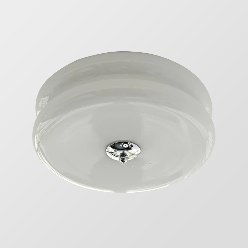 Flush Mount LED Fixture with Adjustable Color Temperature Glass Shade 13 in Diameter for Bedroom Living Room Dining Room Modern Art Deco Sty