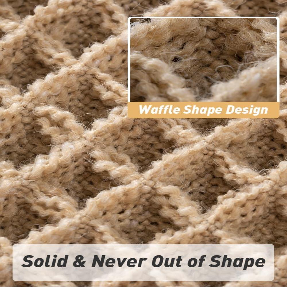 Alfombra de baño de tejido tipo waffle, de secado rápido, antideslizante, color beige, para hogares modernos, felpa cómoda