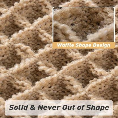 Alfombra de baño de tejido tipo waffle, de secado rápido, antideslizante, color beige, para hogares modernos, felpa cómoda