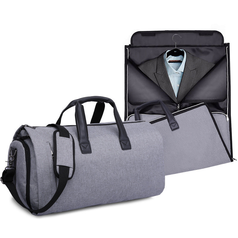 Convertible Garment Duffel Bag with Shoe Compartment for Business Travel & Weekends, Hanging Suit Carrier