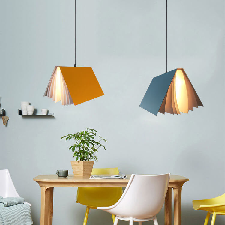 Hanging Ceiling Light Fixture with Adjustable Chain E26 Base Modern Iron PVC Shade for Bedroom Living Room Dining Room Kitchen
