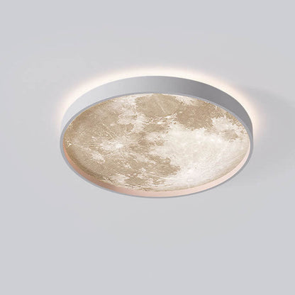 LED Flush Mount Ceiling Fixture with Remote Control - Acrylic Disc Overhead Panel for Bedroom, Kitchen, Hallway