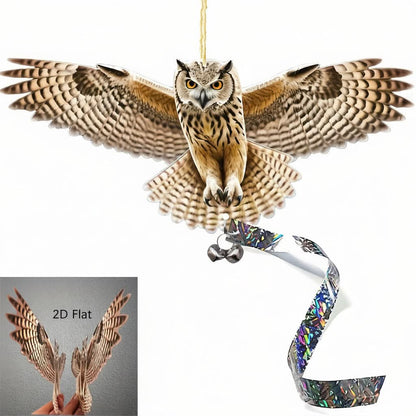 Señuelo decorativo de búho para exteriores para ahuyentar aves