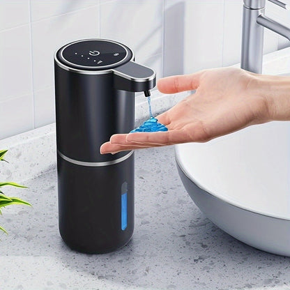 USB Rechargeable Hands-Free Foam Dispenser with Motion Sensor for Sink Counter Kitchen Bath | 13 fl oz Wall-Mount Hygiene Station for Modern